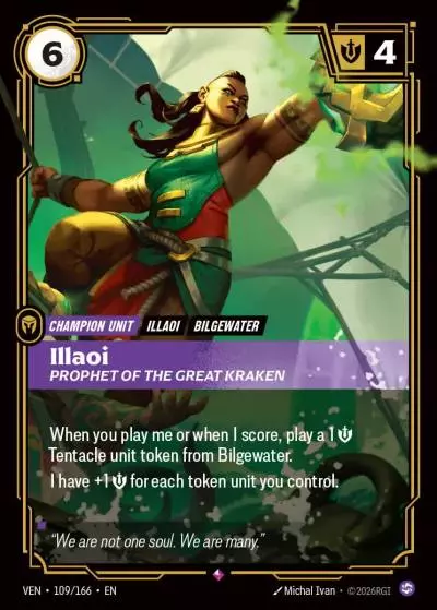 P2 Illaoi Prophet Of The Great Kraken VEN-109 Promotional Cards Riftbound card